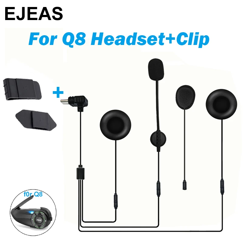 Intercom Headset Helmet - New Mounting Clip Double-Sided Tape Base
