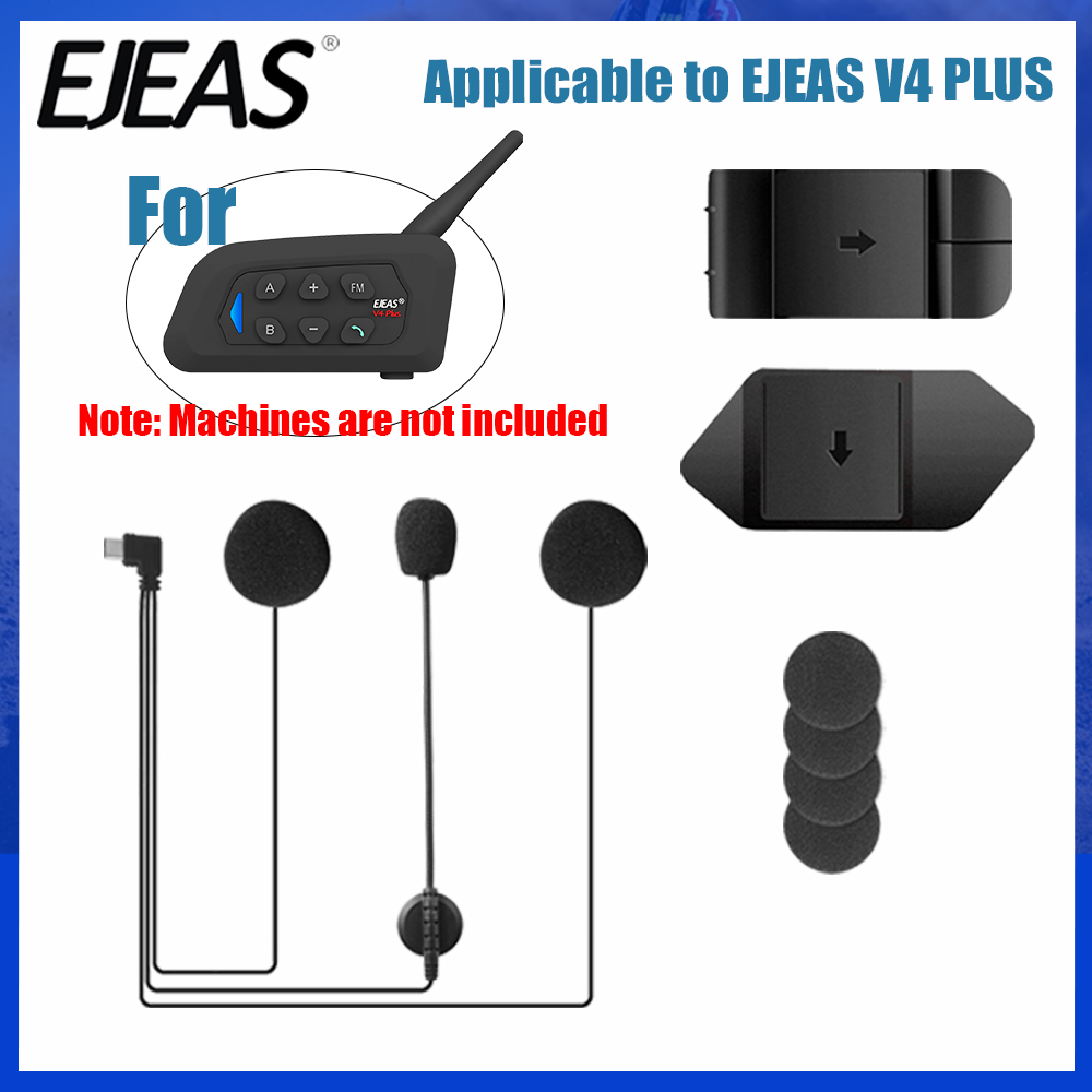 Intercom Headset Helmet - EJEAS V4 PLUS TYPE-C Microphone Speaker