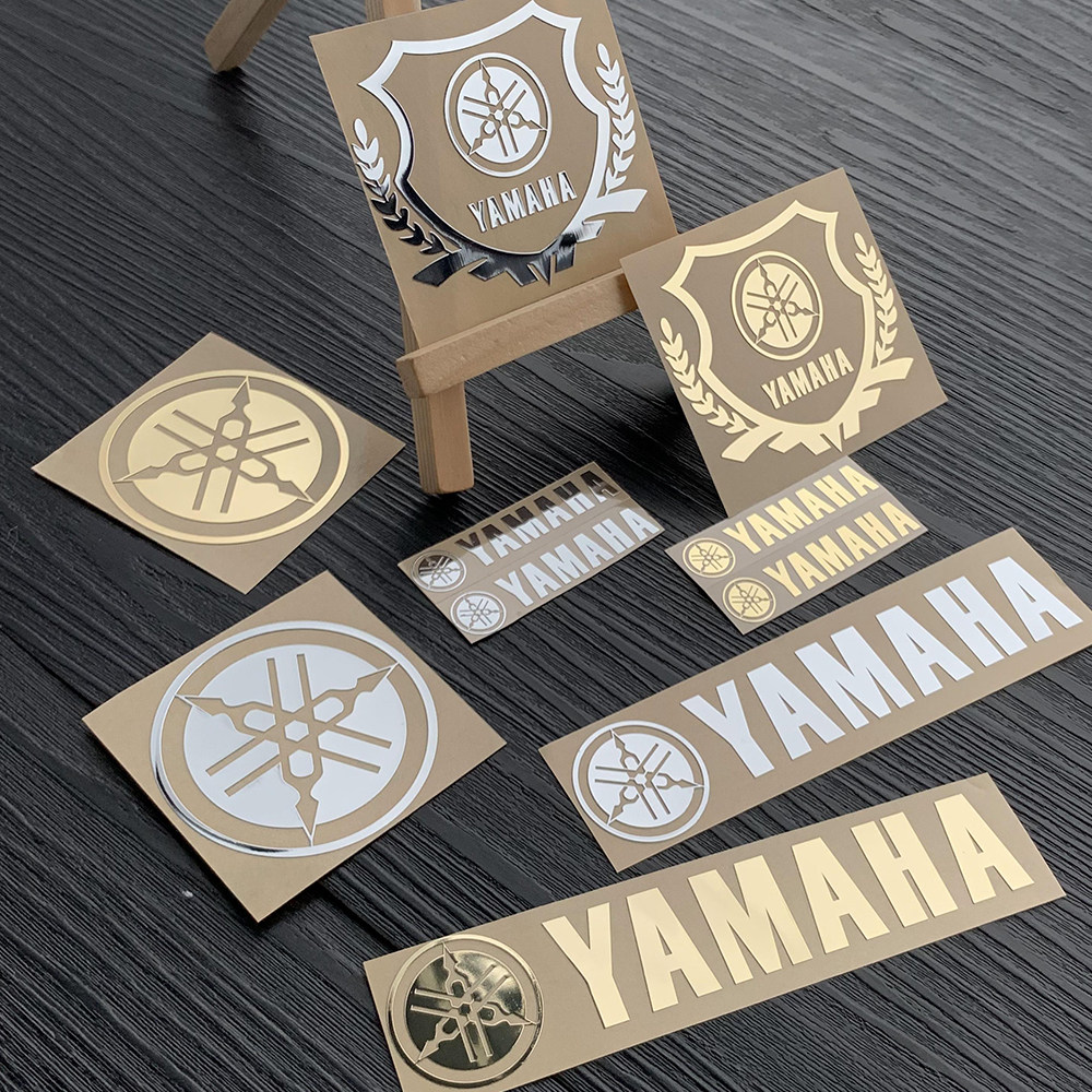 Motorcycle Gear Logo - Motorcycle Stickers for Yamaha Logo Silver