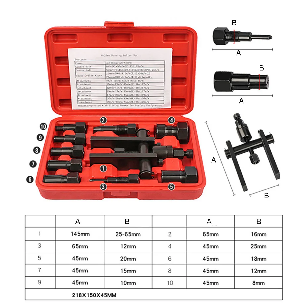 10pcs Bearing Puller Set Two-J - Motorcycle Gear Garage Storage 리뷰 및 가격