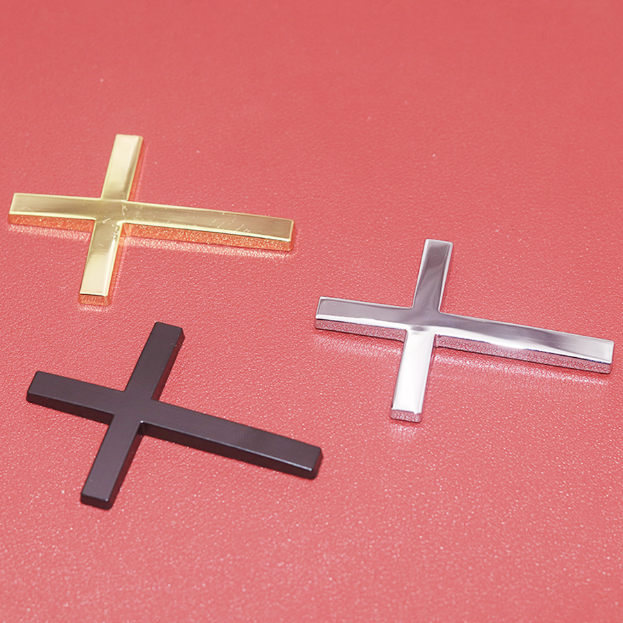 Black Silver Gold Cross Chrome - Motorcycle Gear Logo 리뷰 및 가격