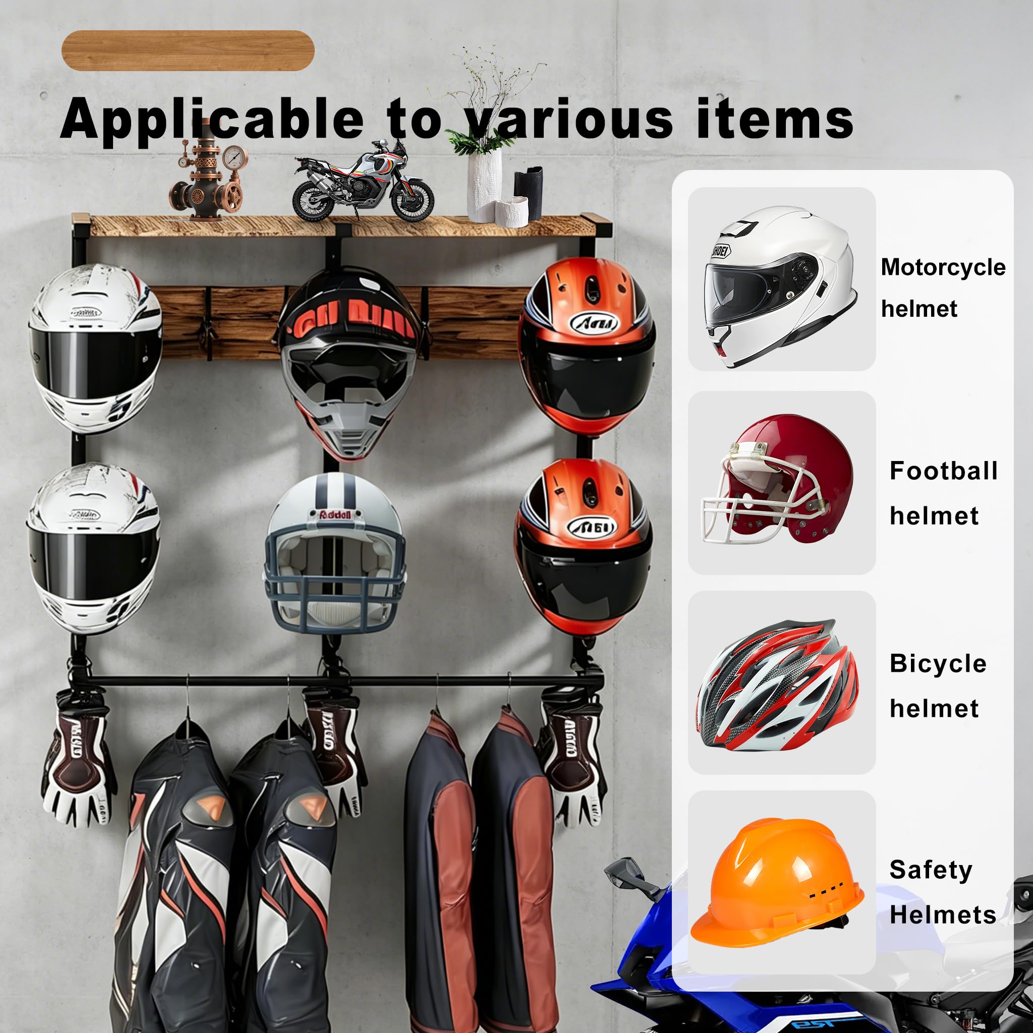 Wall-Mounted Motorcycle Gear O - Motorcycle Gear Garage Storage 리뷰 및 가격