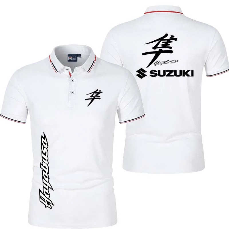 Men's Polo Shirt Button Design - Motorcycle Gear Logo 리뷰 및 가격