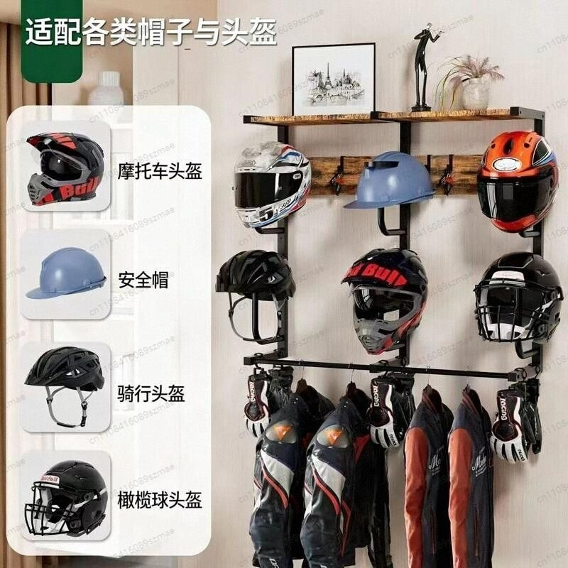 Wall-mounted helmet rack, mult - Motorcycle Gear Garage Storage 리뷰 및 가격