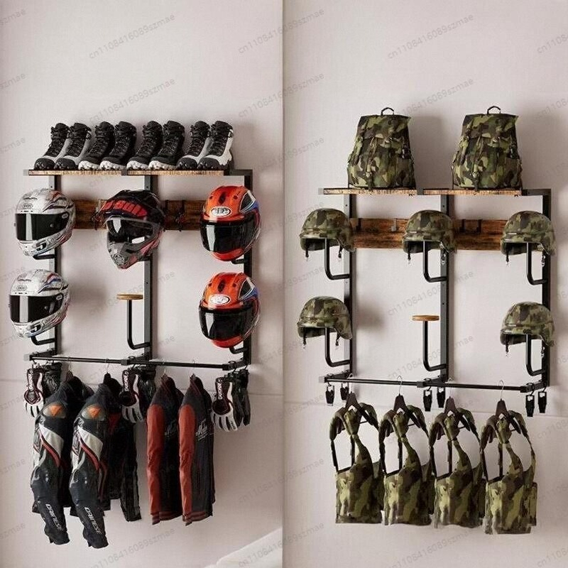 Wall-mounted helmet rack, mult - Motorcycle Gear Garage Storage 리뷰 및 가격