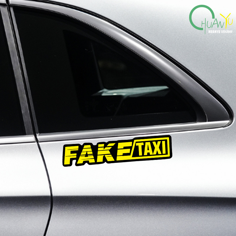Yellow Fake Taxi Logo Pvc Wate - Motorcycle Gear Logo 리뷰 및 가격