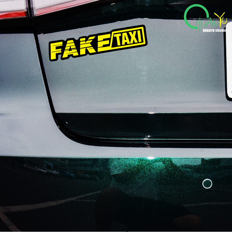 Yellow Fake Taxi Logo Pvc Wate - Motorcycle Gear Logo 리뷰 및 가격