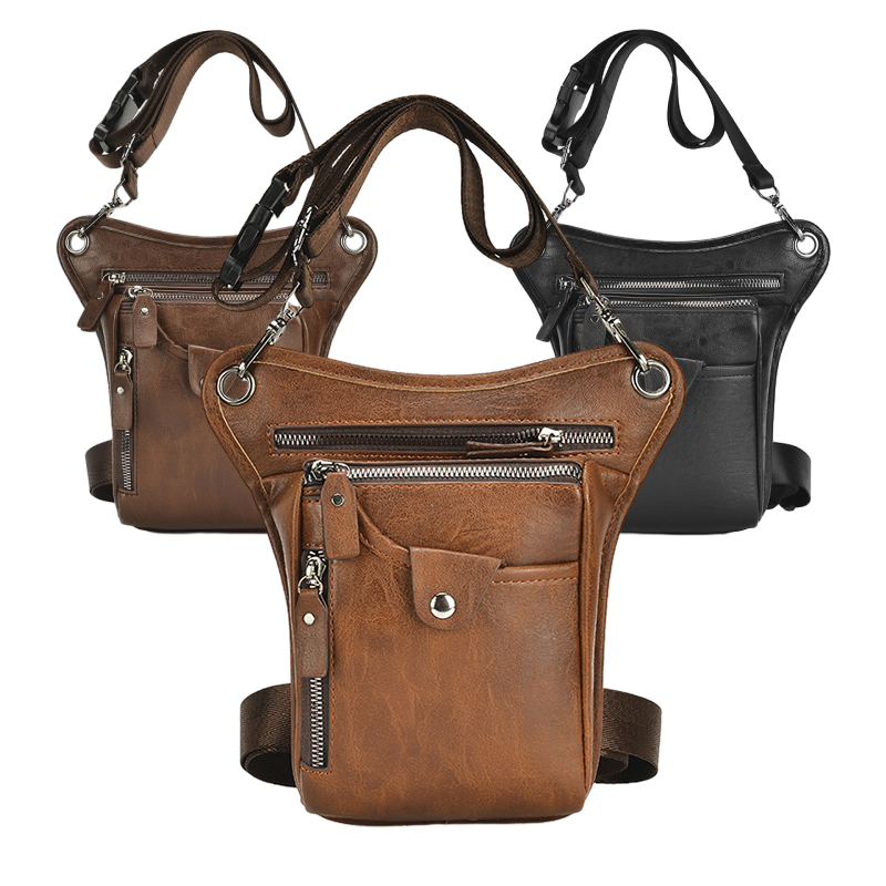 Vintage Pu Leather Waist Pack  - Motorcycle Gear Bag 리뷰 및 가격