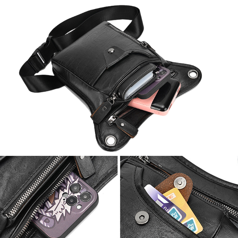 Vintage Pu Leather Waist Pack  - Motorcycle Gear Bag 리뷰 및 가격