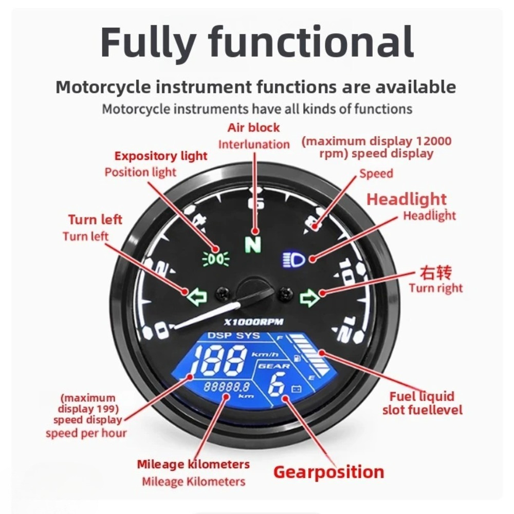 Universal Motorcycle Meter Spe - Motorcycle Gear Yamaha 리뷰 및 가격